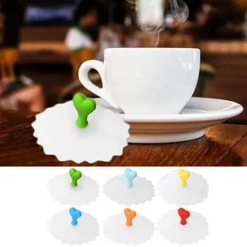 

Cherry Blossom Cup Cover Heat-resistant Seal Bowknot Silicone Cap Cup Lids