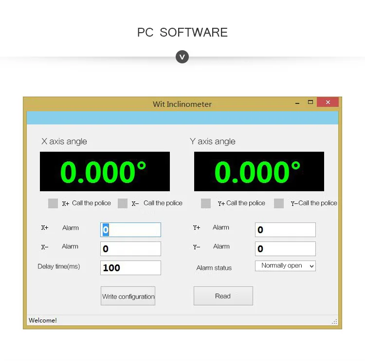 WitMotion SINVT Высокоточный Цифровой Инклинометр IP67 с двойным осем выходным