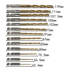 13 шт./компл. 1,5-6,5 мм дрель битовые электроинструменты сверла сталь шестигранный хвостовик быстрая смена кобальтовое сверло набор мульти