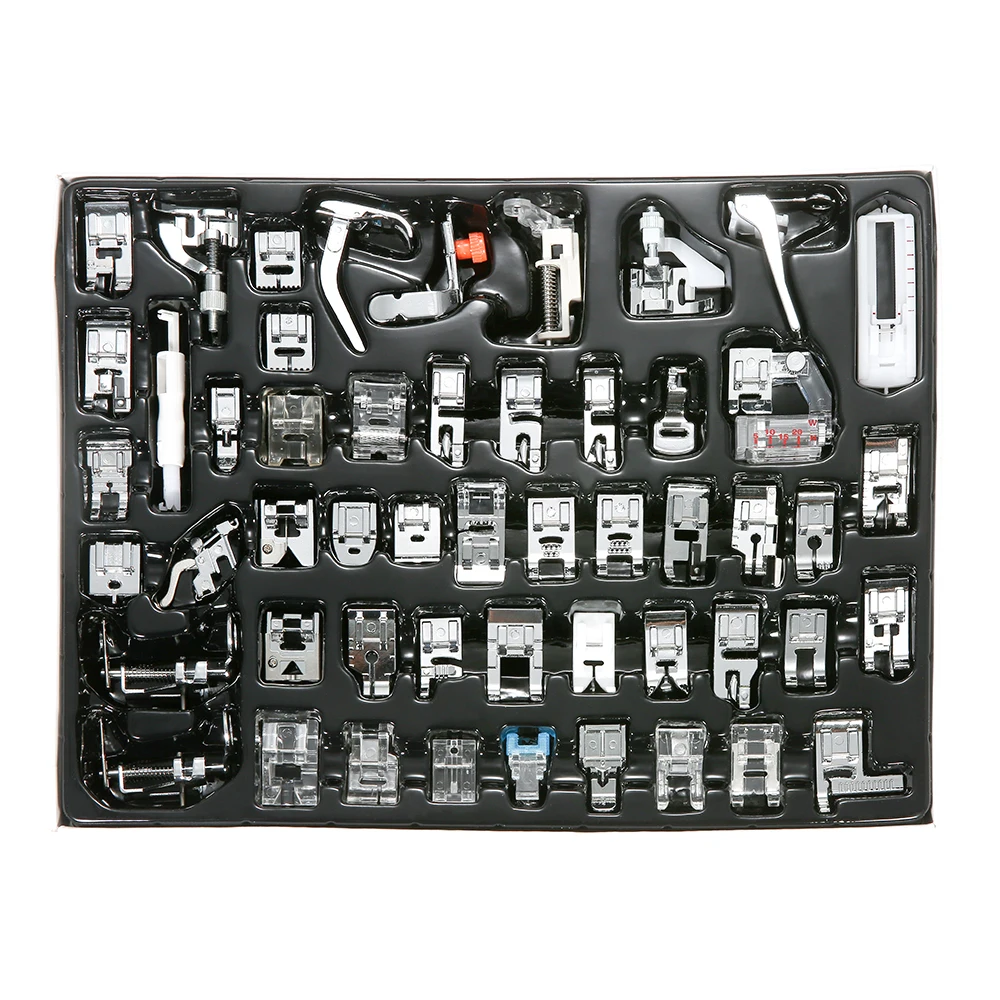 

52 PCS Sewing Machine Foot Domestic Sewing Machine Foot Feet Snap On Sewing Tools For Brother/Babylock/Singer/Janome/Kenmore