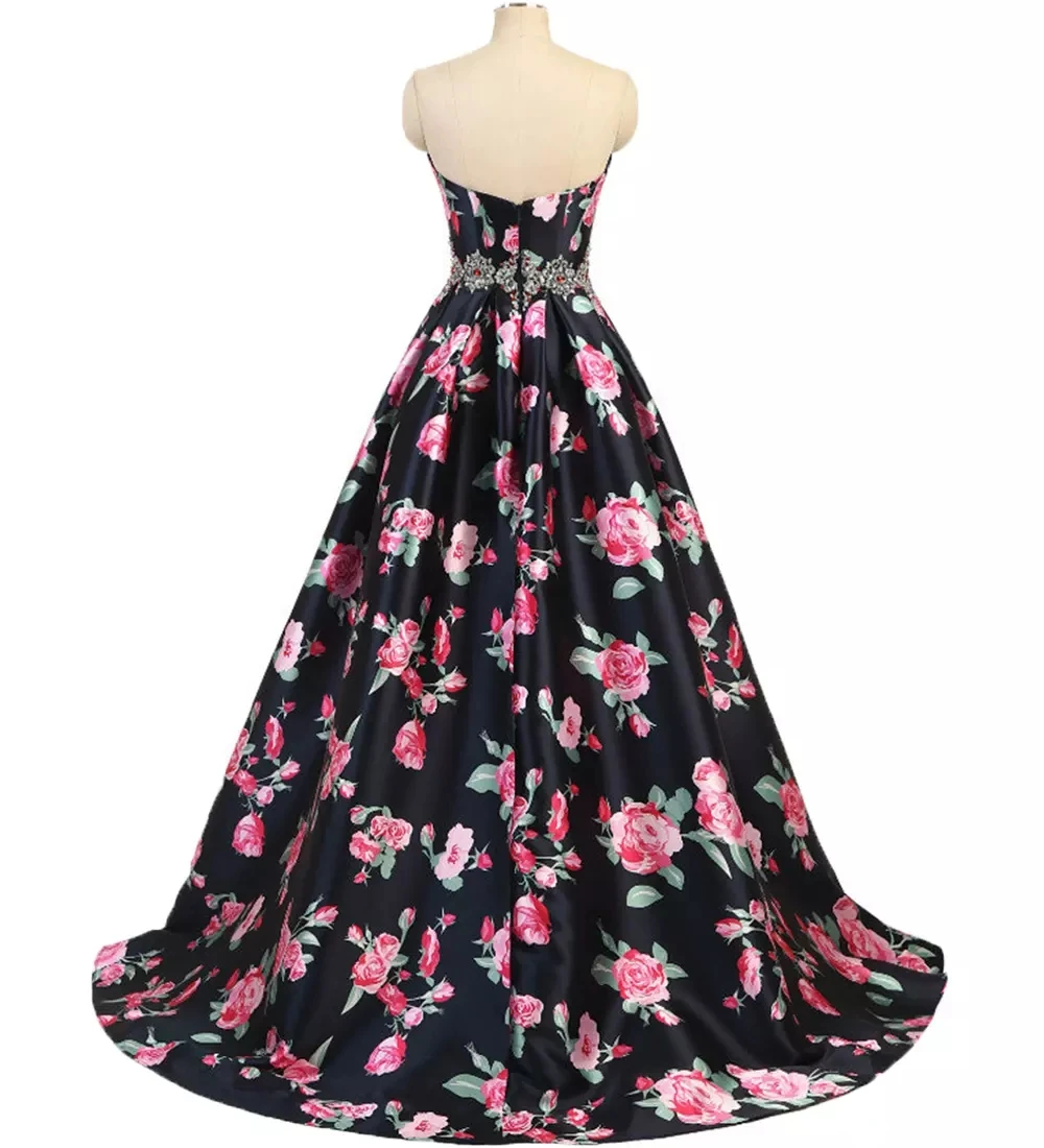 Bealegantom/ бальное платье с цветочным принтом, пышные платья, 16 платьев, Вечерние Платья с цветочным принтом, Vestidos De 15 Anos QA1555