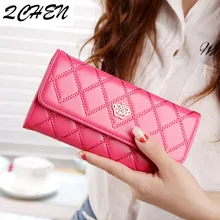 Womens Wallets and Purses Plaid PU Leather Long Wallet Hasp Phone Bag Money Coin Pocket Card Holder Female Wallets Purse 162