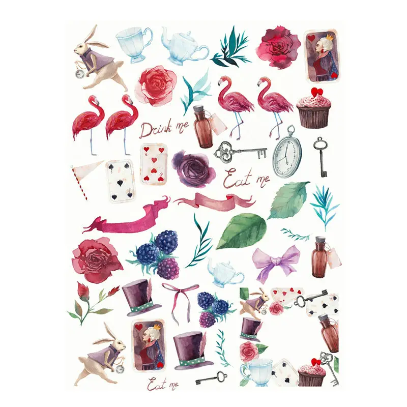 2 шт./лот фламинго и завод украшения: Mohamm планировщик подельные СТИКЕРЫ пакет