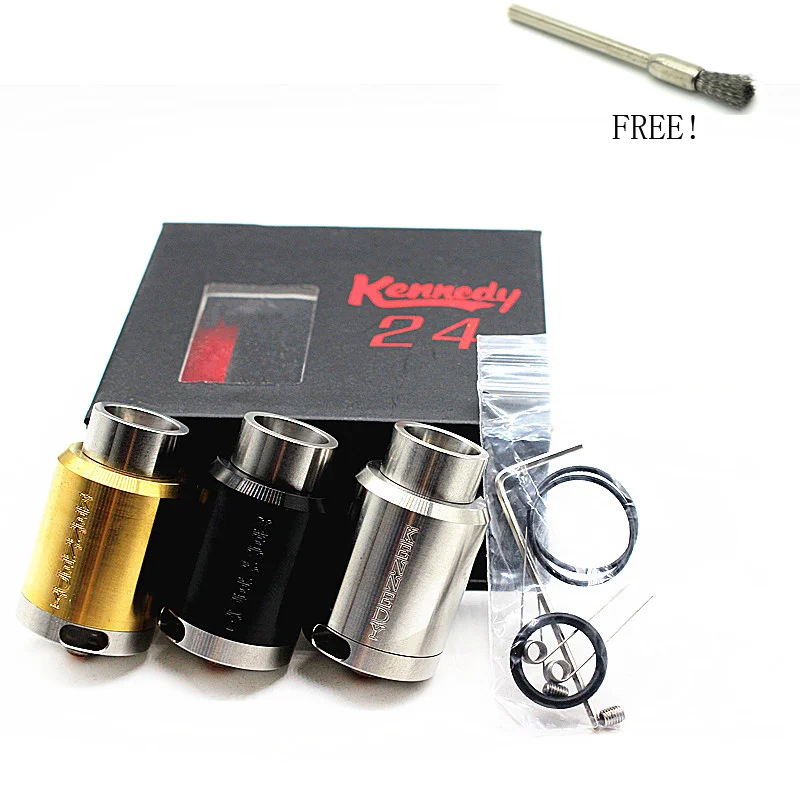 

Kennedy 24 RDA Electronic Cigarette SS Material 24mm Diameter Kennedy Rebuildable Dripping Atomizer for Mechanical Mod Vape Kit