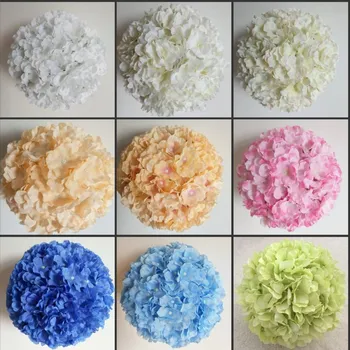 

Free shipping 25cm Dia Artificial Silk Hydrangea flower Kissing Ball for Wedding Party Decorations Supplies