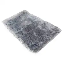 GVCD роскошный мягкий современный искусственный овчина мохнатые коврики Детский коврик игровой для гостиной и спальни диван(3Ft X 5Ft, серый