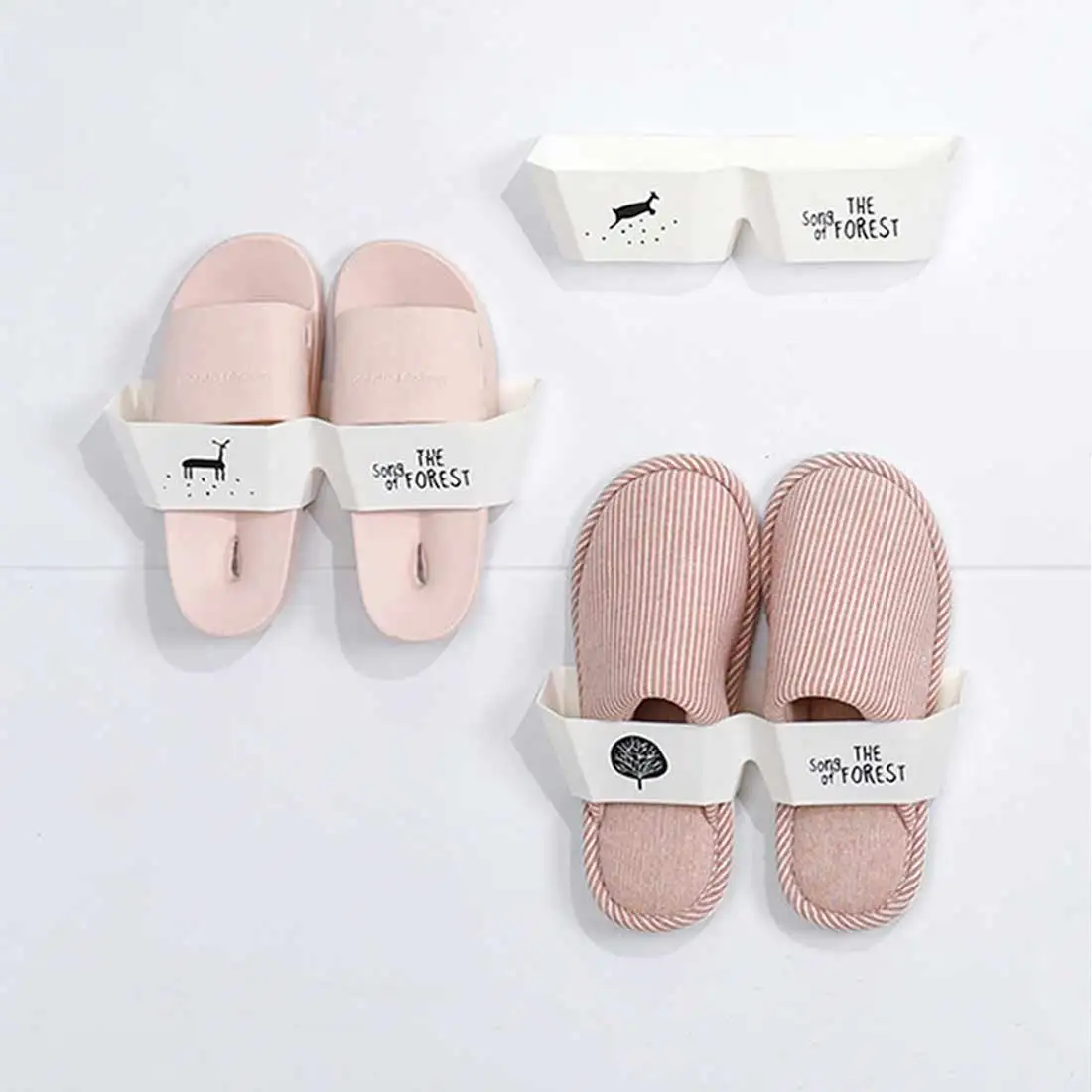 

Wall-mounted paste shoe rack home simple three-dimensional shoe storage rack living room bathroom wall slippers rack organizer