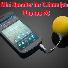 Красочные быстрее мини Колонка-Поролоновый шарик 3,5 мм Джек кабель для iPhone, iPod, MP3 iPad Tablet PC samsung htc сотовые телефоны