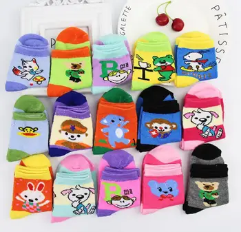

5 Pairs Cartoon Socks Cotton Anti Slip Cheap Sock Baby Boy Girls Funny Socking non-slip knitted Cute Socks Factory Supply