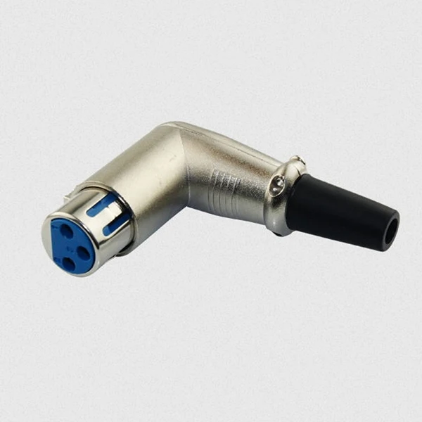 

4pcs 3-Pin XLR Female Jack Connector Mic Microphone Cable Right Angle 90 Degree
