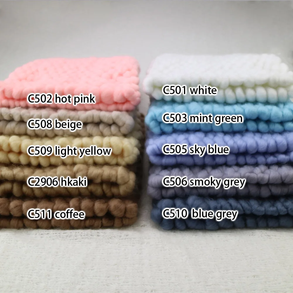 Photo Shoot Props 45x40CM Handcraft Soft Baby Blanket Infant Basket Layers for Newborn Kid Photography Accessories