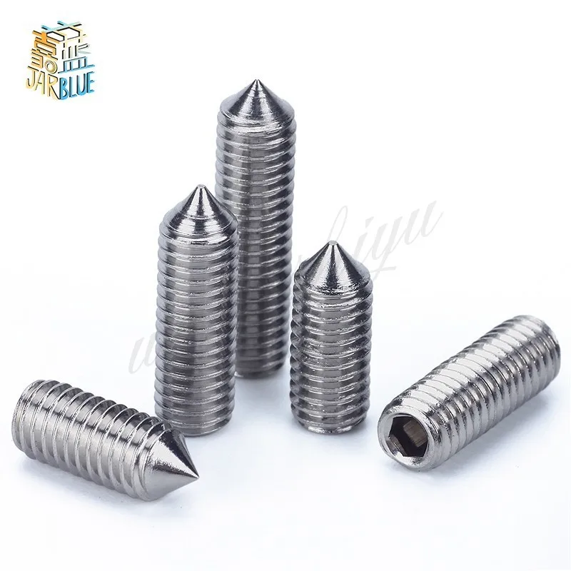 40PCS Stainless Steel 304 Tip Tightening Machine Headless Screws M6 * 6
