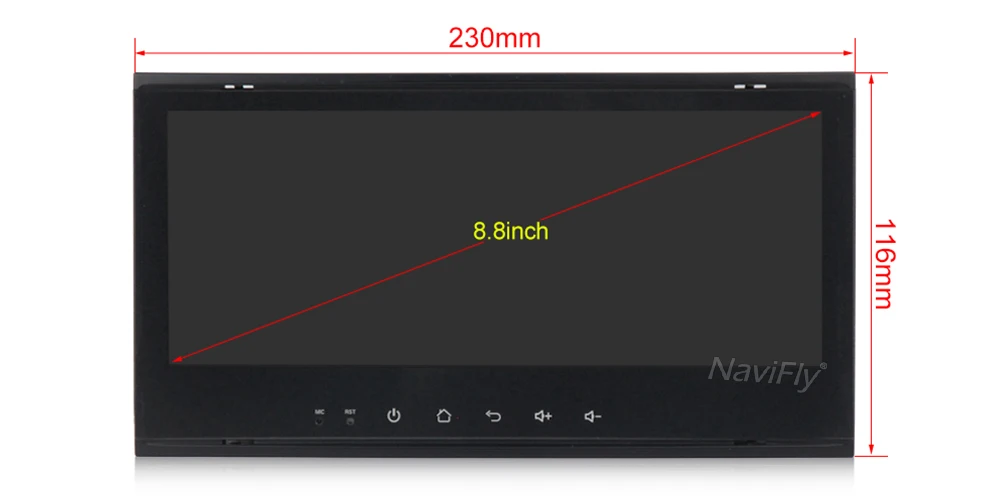 Discount NaviFly 2din 8.8" Android 8.1 car multimedia player radio for VW Touareg Multivan T5 (2004-2010) GPS Navi stereo player WIFI RDS 11