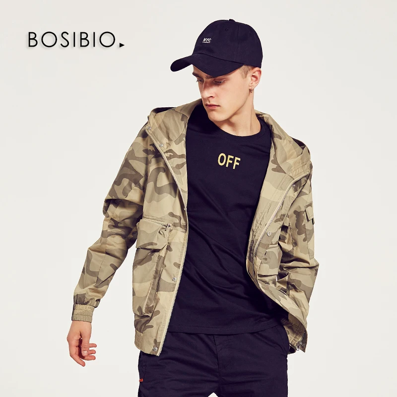 

BOSIBIO 2019 Mens Coats And Jackets Male Hooded Military Army Style Camouflage Jackets Brand Clothing Outwear Size M-4XL 2920