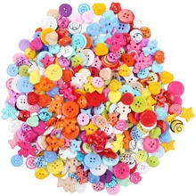 100 шт смешанные маленькие пластиковые кнопки для швейные Крепежные изделия для скрапбукинга и рукоделия ручной работы разных цветов и стилей