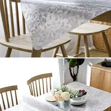 Розы 1,5 мм ПВХ Прозрачная мягкая стеклянная Защитная скатерть прямоугольник Настольный коврик скатерть