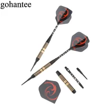 3 шт./компл. профессиональные мягкие дротики для Дартса 18 г Электронный дартс в красный мягкий наконечник Дартс с алюминиевым сплавом вал для Дартса высокого качества