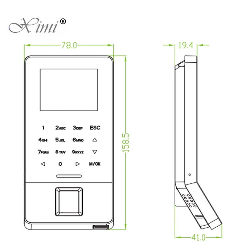 Hot Sale ZK F22 WIFI TCP/IP Biometric Fingerprint Access Control And Time Attendance With RFID Card Reader ADMS Function