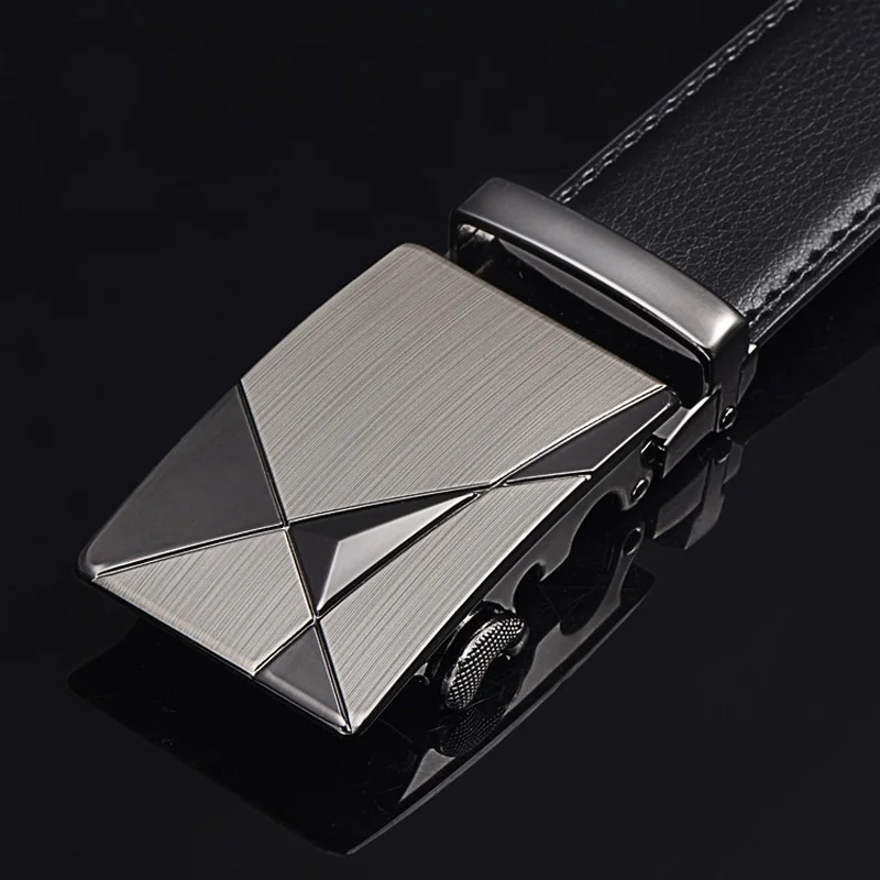 MEDYLA Fashion Design Leather Strap Male Automatic Buckle Belts for Men