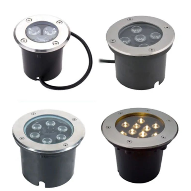AC110V 240V de luz LED subterránea para exteriores, luz RGB blanca de 3W, 6W, 9W, 12W, 18W, 24W