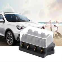 Автомобильный стиль,, 4 пути, блок предохранителей, держатель предохранителя, коробка, автомобильная цепь, автомобильное лезвие, новинка, Прямая