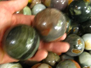 

3000g NATURAL Marine fossils quartz crystal ball Healing polished