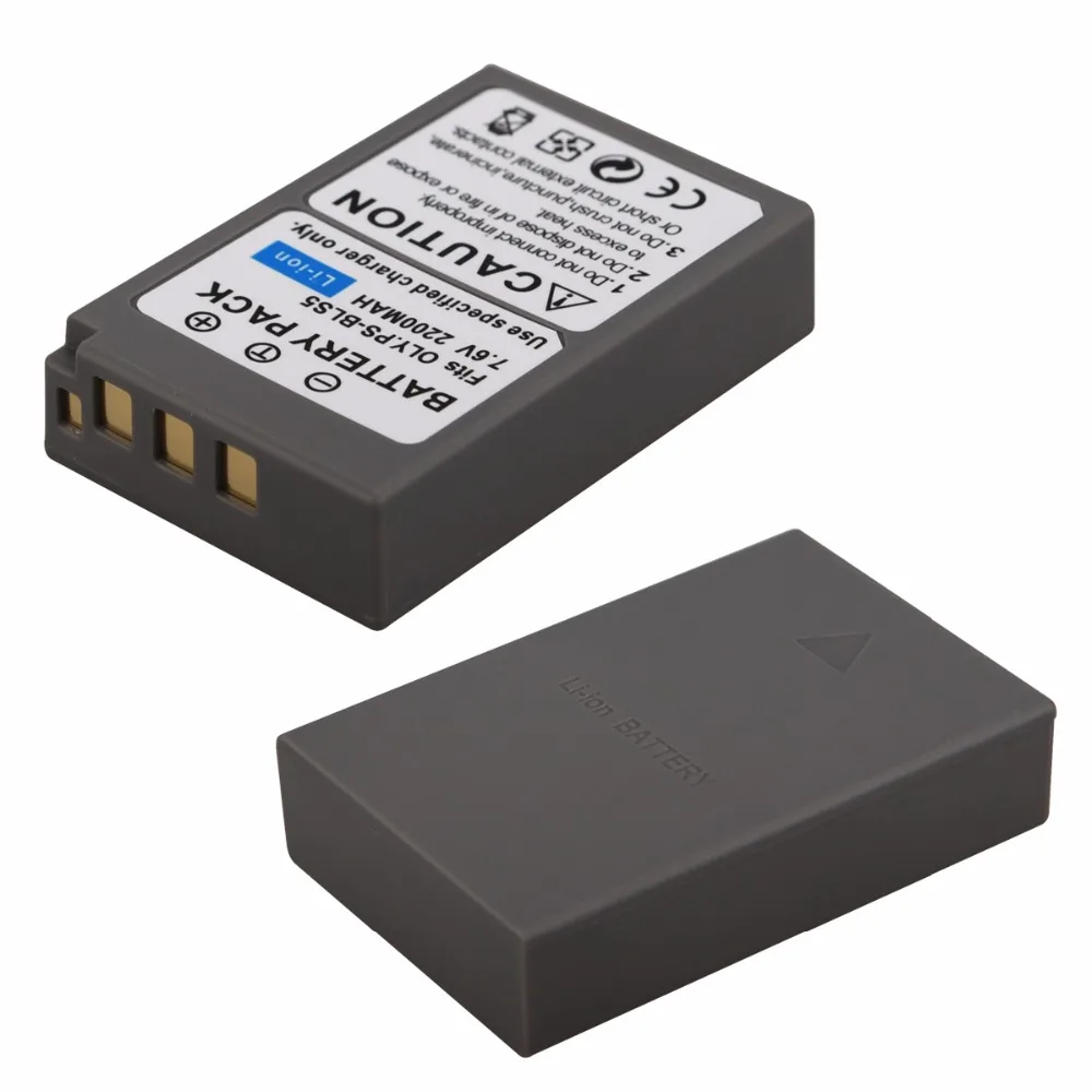 100 New PS BLS5 PS BLS5 BLS 5 Camera Battery for Olympus OLY. E400 E410 E420 E450 E600 E620 E