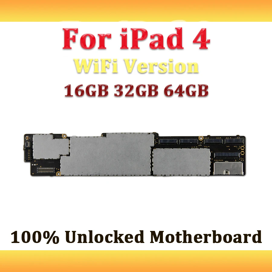 Разблокированная логическая плата LISFG 100% для ipad 4 материнская A1458 версия Wi Fi