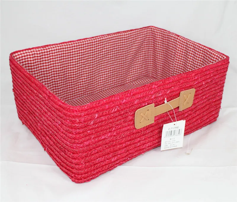 New arrival 2013 storage box storage basket red storage basket straw