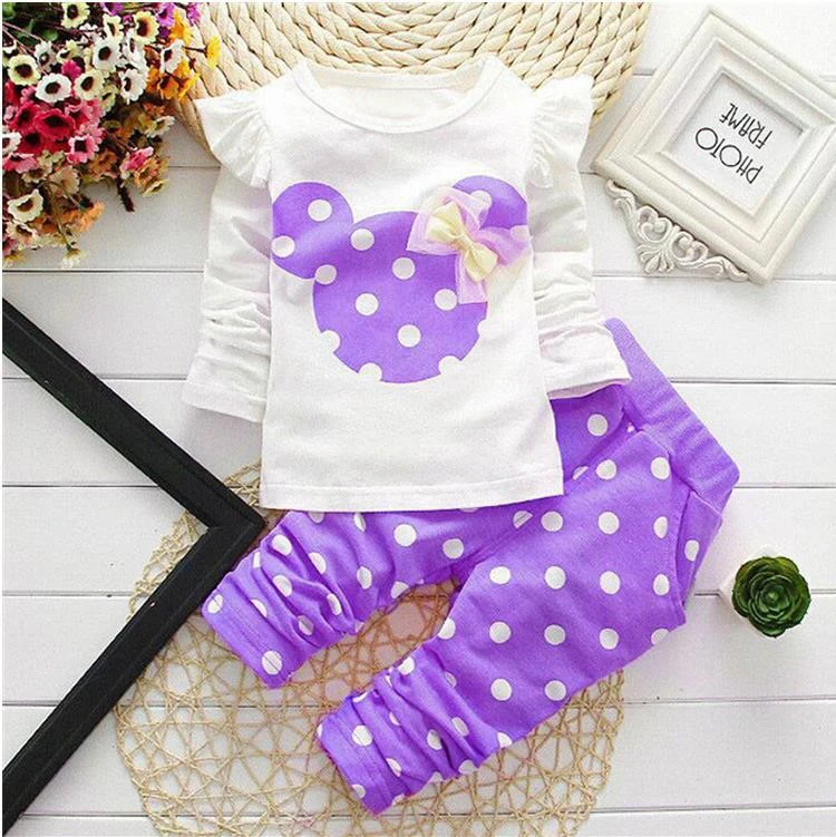 Girls Clothing Sets 2020 Winter Girls Clothes Set T-shirt+pants 2 pcs Kids Clothes Girl Sport Suit Children Clothes 6M-24M