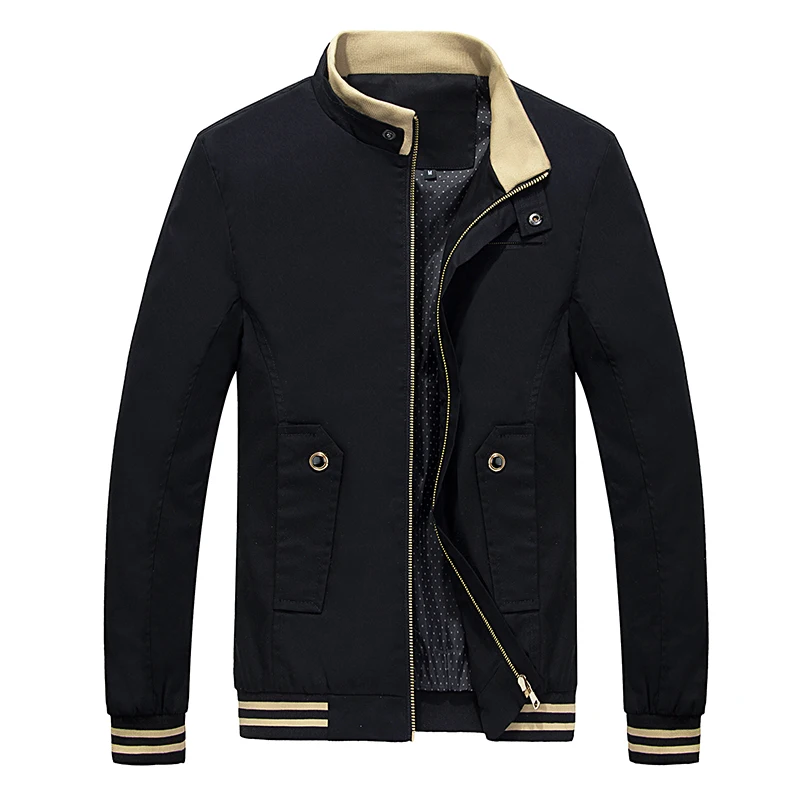 Zozowang Brand New Autumn Men Casual Jacket Coat Mens Fashion Washed 100% Cotton Brand-Clothing Jackets Male Coats Zipper Sales