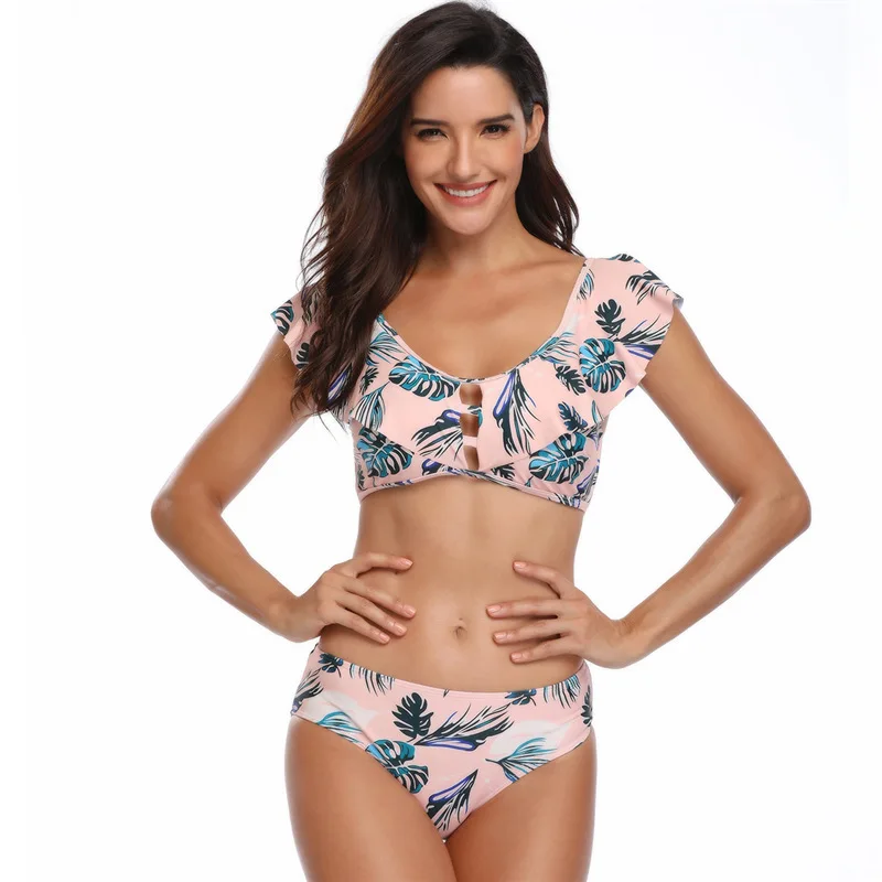 

Sexy Triangle Bikini Floral Printed Bathing Suit Swimwear Summer Beach Wear Two Piece Swimsuit Brazilian Tankini Maillot De Bain