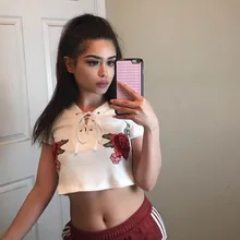 NiceMix 2019 New Summer Sexy V-Neck Lace Up T Shirt Women Embroidery Flower T-Shirts White summer Crop Tops Camiseta Mujer white t shirt with lace up details