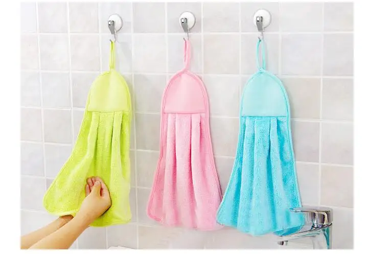 6 peice/лот) полотенце для рук в кухне ванная комната сплошной конфетный цвет коралловый флис 40X32 см