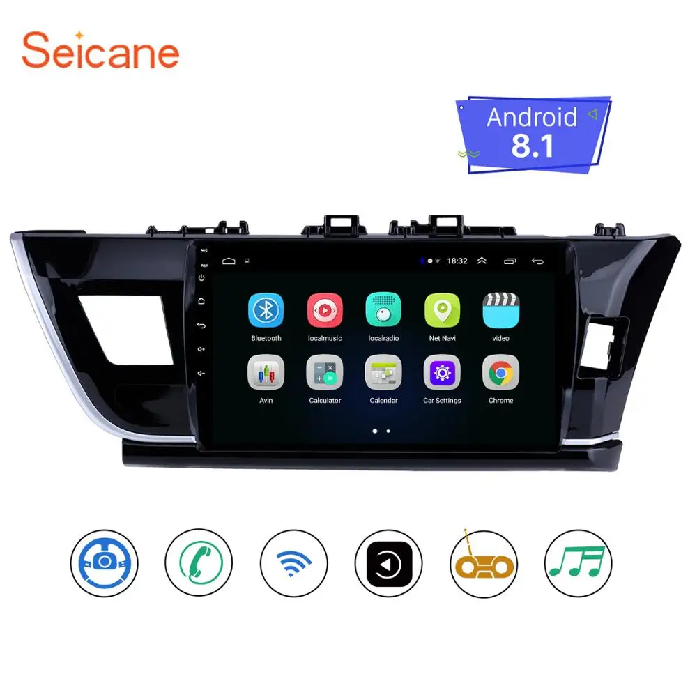 buy Seicane Android 8.1 Car GPS Navi Multimedia Player For 2014 Toyota Corolla Right Hight Drive Radio Support Rearview camera 1080P