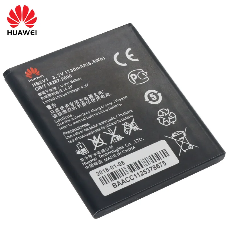 huawei Батарея для huawei Y516 Y300 Y300C Y511 Y500 T8833 U8833 G350 Y535C Y336-U02 Y360-u61 1730 мА/ч, HB5V1 Батарея