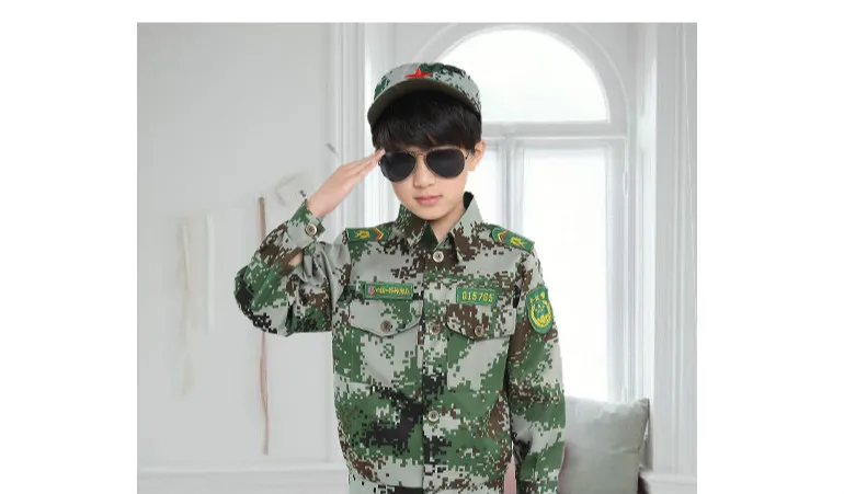 Детская камуфляжная одежда набор детей военная форма для девочек военный Скаутинг форма на Хэллоуин для мальчиков лагерь Костюмы