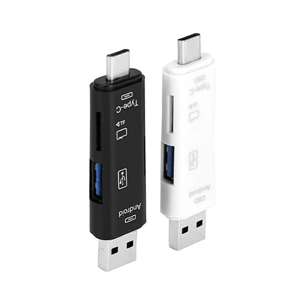 Кард-ридер 5 в 1 USB 3,0 type C/USB/Micro USB SD TF кард-ридер высокоскоростной кард-ридер OTG адаптер