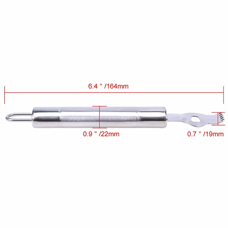 16,4 см длинная терка из нержавеющей стали для очистки фруктов лимон, апельсин, зестер для цитрусовых, ручки из нержавеющей стали, инструмент для очистки извести, нож