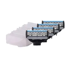 Мужская Ручная бритва для бритья, Сменное лезвие X5 Blade Plus 1, лезвие для триммера, 4 картриджа(только лезвия без ручки