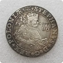 Польша: Litva 1580-Talar STEPHAN BATORY COPY памятные монеты-копии монет медаль коллекционные монеты