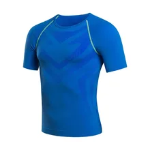 Yuerlian/Для мужчин тренажерный зал Футболка дышащий быстрое высыхание короткий рукав Бодибилдинг Спорт Training Баскетбол плотный рубашка Топы
