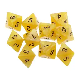10 шт. 8 кубика D8 многогранные кубики для Подземелья и Драконы настольные игры