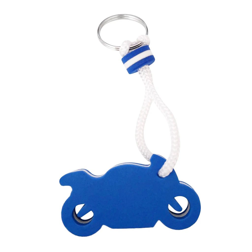 MagiDeal EVA Floating Motorcycle Shape Keyring Keychain Key Holder for Sailing Marine Boating Kayak Yacht Water Sports 