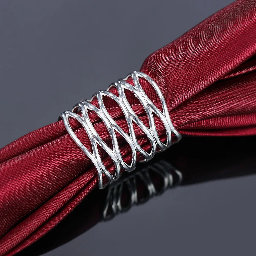 Beautiful lady SILVER ring mesh open pretty fashion Wedding Party silver Plated NICE women Lady Ring jewelry LR056