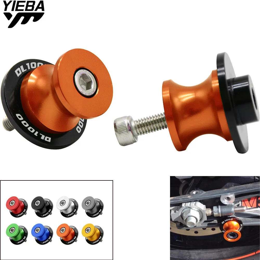 

8mm CNC Aluminum Motorcycle Swingarm Sliders Spools Swingarm Stand Screws Slider For SUZUKI DL1000 V-Strom DL 1000 2002-2014