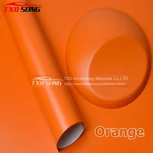 10/20/30/40/50/60X152 CM/Lot Laranja Matt Vinyl film com drenos de ar Fosco película do envoltório do vinil para a decoração do carro matt vinyl film