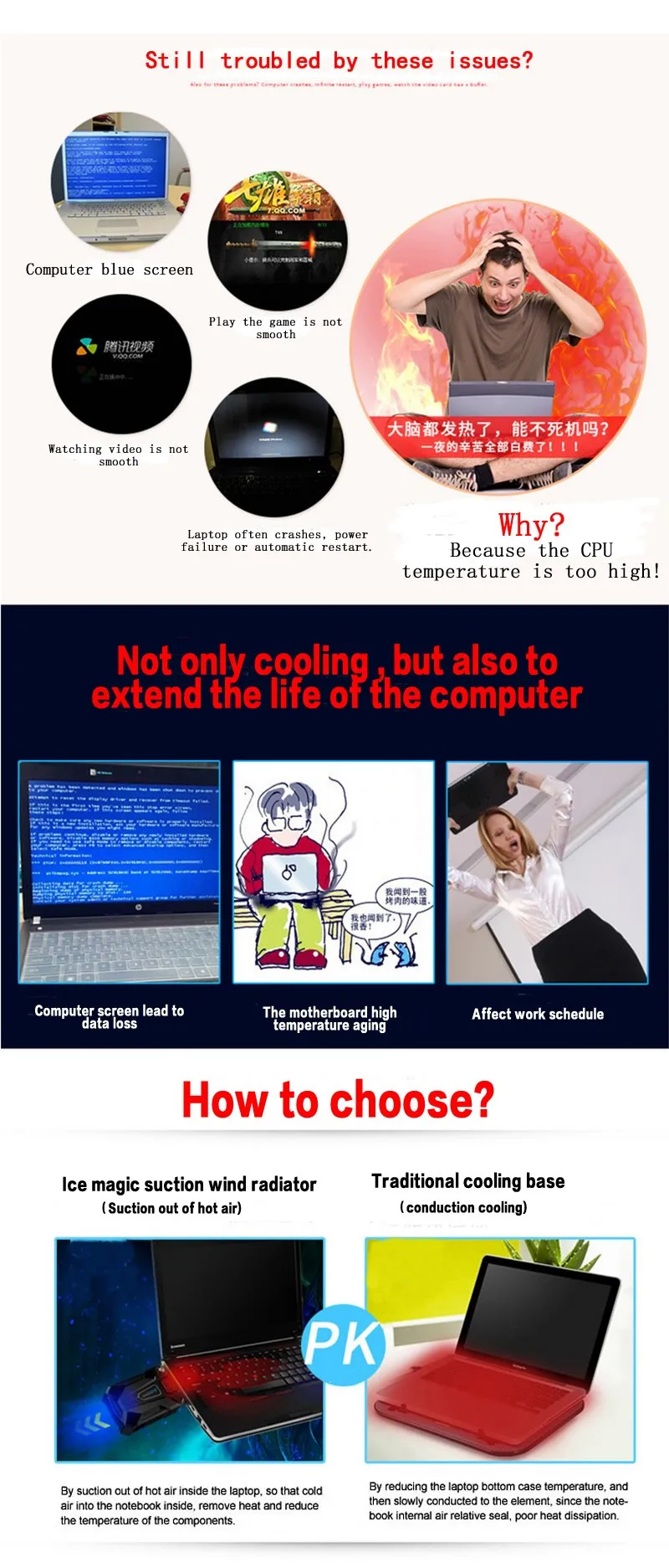 COOLCOLD Портативный ноутбука USB Вентилятор охлаждения охладитель воздуха Скорость ледовые magic 3 высокая производительность охлаждающий