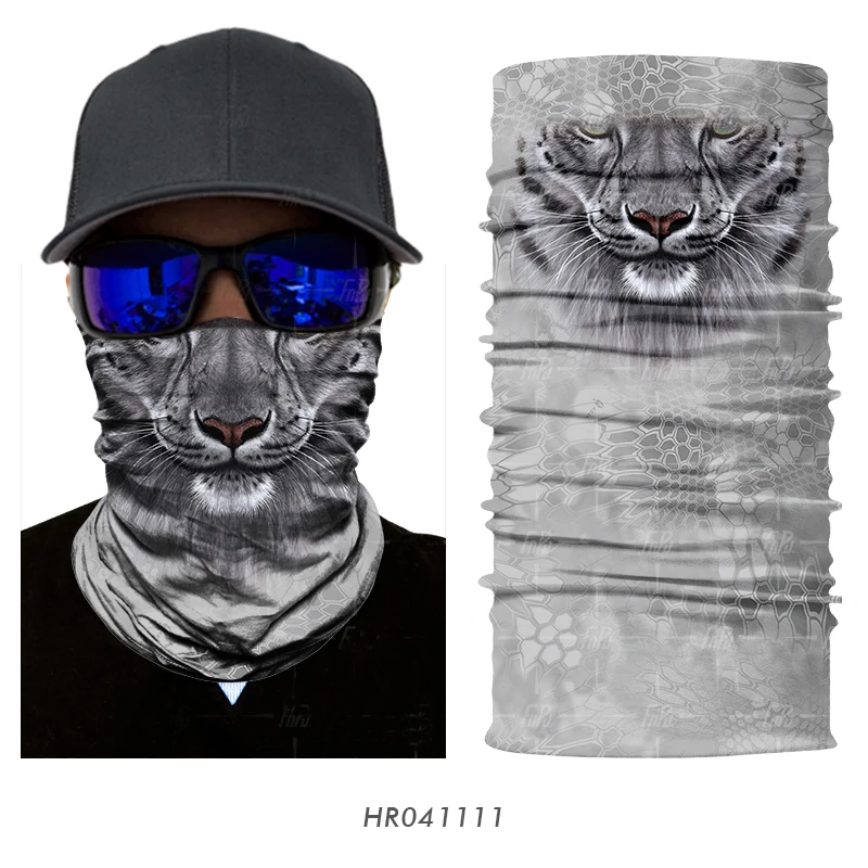 3D бесшовная маска для лица с изображением акулы, кошки, шеи, грелки, маска на голову для Хэллоуина, мотоцикла, велосипеда, повязка на голову, бандана на половину лица, головной убор