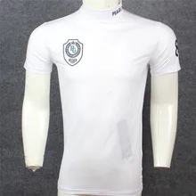 Мужские перламутровые ворота гольф футболки для тренировок с круглым вырезом короткий рукав быстросохнущая хлопковая Футболка PG30 Для Гольфа Спортивные товары 2 цвета